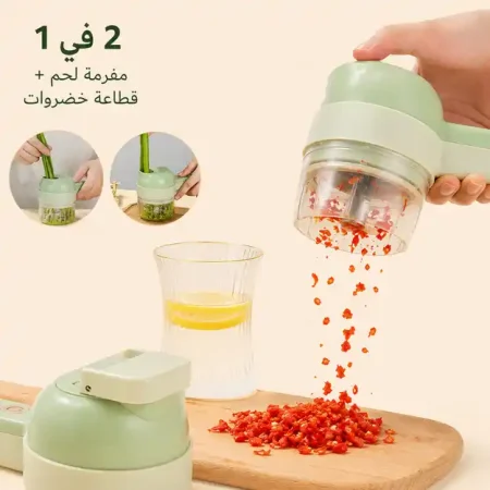 قطاعة ومفرمة للخضروات واللحوم الكهربائية تعمل بالشحن قطاعة ومفرمة للخضروات واللحوم الكهربائية تعمل بالشحن