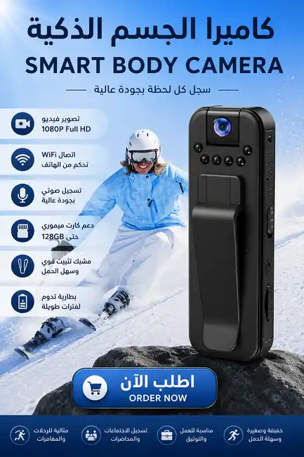 كاميرا جسم ذكية صغيرة بدقة 1080P تدعم الواي فاي كاميرا جسم ذكية صغيرة بدقة 1080P تدعم الواي فاي