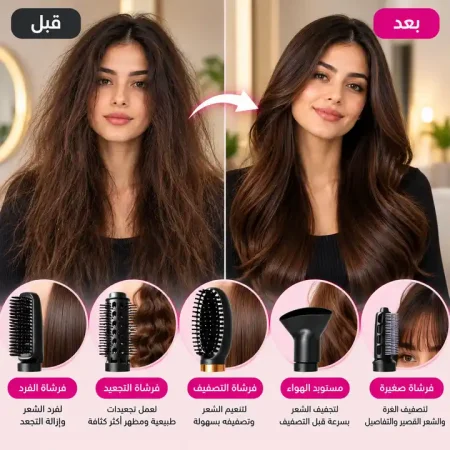 مصفف شعر بالهواء الساخن لتجفيف وتصفيف الشعر بكل سهولة مصفف شعر بالهواء الساخن لتجفيف وتصفيف الشعر بكل سهولة